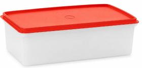 Maxi Caixa 2,5 litros Translúcida com tampa Vermelha Tupperware