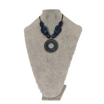 Maxi Colar Casual Feminino com Pingente em Pedras Resina Maxi Colar Casual Feminino com Pingente em Pedras Resina