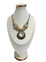 Maxi Colar Casual Feminino com Pingente em Pedras Resina Maxi Colar Casual Feminino com Pingente em Pedras Resina