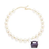 Maxi Colar Com Pérolas Banhado A Ouro Rommanel 45 Cm 532390