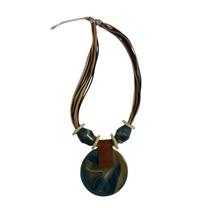 Maxi Colar Dália Azul - detalhe em material ecológico CL-DLZ