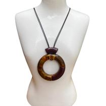 Maxi Colar Estiloso Redondo Longo Presente para mulher