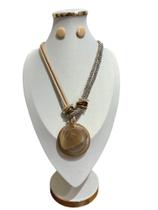 Maxi colar feminino com corda e resina elegante presente
