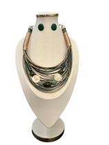 Maxi Colar Feminino Com Fio Encerado Kit Com Brinco elegante