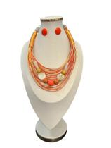 Maxi Colar Feminino Com Fio Encerado Kit Com Brinco elegante