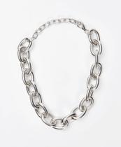 Maxi Colar Feminino Corrente Preto Prata Dourado Balada Topp