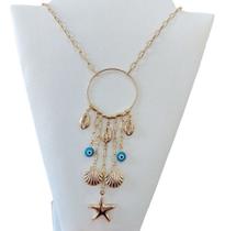 Maxi Colar Fundo Do Mar Pingente Concha F. Ouro 18k 70 Cm Maxi Colar Fundo Do Mar Pingente Concha F. Ouro 18k 70 Cm