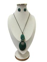 Maxi Colar Kit com Brinco Feminino Rustico Com bolas Casual