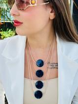 Maxi colar longo cordão bege 4 voltas varias cores