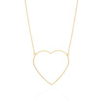 Maxi Feminino Colar Coração Banhado a Ouro 18k 532069