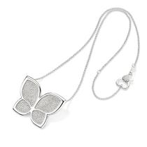 Maxi gargantilha borboleta de prata BRANCO 830065 Rommanel