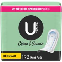 Maxi Pads U da Kotex Clean & Secure Regular, 192 unidades