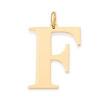 Maxi pingente letra folheado a ouro - letra f Maxi pingente letra folheado a ouro - letra f
