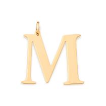 Maxi pingente letra folheado a ouro Letra m 542603 Rommanel Maxi pingente letra folheado a ouro Letra m 542603 Rommanel