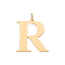 Maxi pingente letra folheado a ouro Letra r 542603 Rommanel Maxi pingente letra folheado a ouro Letra r 542603 Rommanel