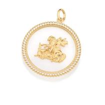 Maxi pingente rommanel redondo são jorge pérola e zircônias 542688