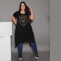 Maxi Vest. Ponta Leão de Judá Bicolor