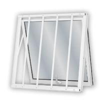 Maxiar de alumínio com grade e vidro boreal 50x50 - MGM