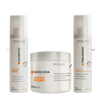 Maxiline Kit Cachos Mstart Shampoo 300ml, Máscara 500g e Finalizador 300ml Maxiline Kit Cachos Mstart Shampoo 300ml, Máscara 500g e Finalizador 300ml