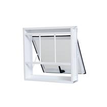 Maxim Ar 50x50cm Aço Vitrô Janela De Banheiro Branco Com Vidro Liso E Grade