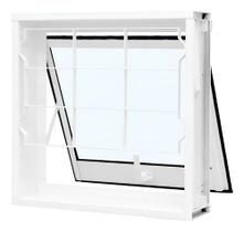 Maxim Ar 60x60x14cm Aço Branco Janela De Banheiro Vitro Branco Maxim Ar 60x60x14cm Aço Branco Janela De Banheiro Vitro Branco