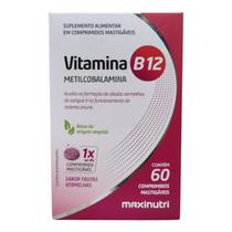MaxiNutri Vitamina B12 Mastigável - 60 Comprimidos para Energia MaxiNutri Vitamina B12 Mastigável - 60 Comprimidos para Energia