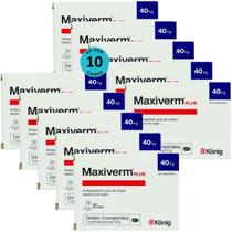 Maxiverm Plus 660mg com 4 Comprimidos Konig Kit com 10