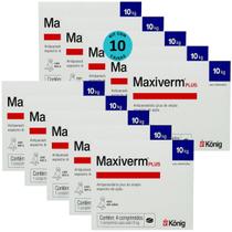 Maxiverm Plus 660mg com 4 Comprimidos Konig Kit com 10