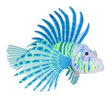 Maxxi enfeite peixe lionfish ys-15110b azul 10cm x 03cm x 08cm glowing - un