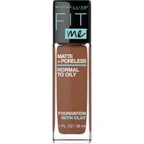 Maybelline Fit Me Matte + Poreless Liquid Foundation Makeup, Deep Bronze, 1 fl oz Fundação Livre de Petróleo