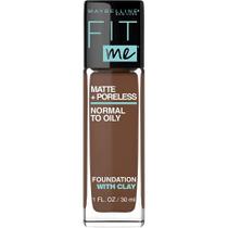 Maybelline Fit Me Matte + Poreless Liquid Foundation Makeup, Java, 1 fl oz Fundação Livre de Petróleo - Maybelline New York