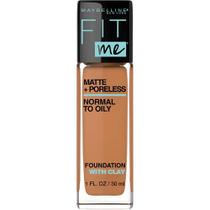 Maybelline Fit Me Matte + Poreless Liquid Foundation Makeup, Warm Sun, 1 fl oz Fundação Livre de Petróleo - Maybelline New York