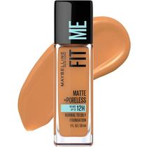 Maybelline Fit Me Matte + Poreless Liquid Foundation Makeup, Warm Sun, 1 fl oz Fundação Livre de Petróleo