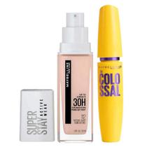 Maybelline Kit - Base Longa Duração + Máscara de Cílios