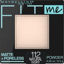 Maybelline New York Fit Me Matte + Poreless Pressed Face Powder Makeup, Natural Ivory, 0.28 Onça, Pack of 1