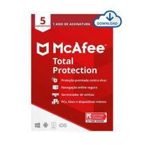 McAfee Antivírus Total Protection ESD - Licença de 1 ano - Para 5 dispositivos - Versão Download