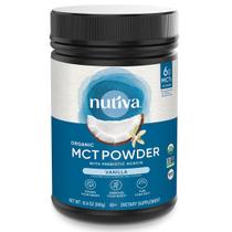 MCT em pó Nutiva Organic Vanilla 300mL com fibra prebiótica