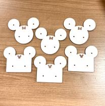 MD1 Kit 6 cartelas mdf ratinho para brincos artesanato resina