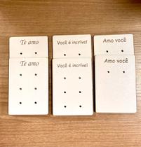 MD3 Kit 6 cartelas mdf para brincos namorados artesanato resina MD3 Kit 6 cartelas mdf para brincos namorados artesanato resina