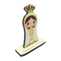 Mdf Nossa Senhora Fatima Resina Lembrancinha 13cm