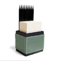Mdf-porta lapis c/bloco montana verde musgo atelier luiz fernando 2103
