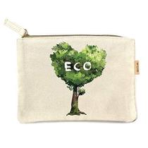Me Plus Eco Zipper Pouch Stylish Printed, Traveler Organizer, Cosméticos Maquiagem Pequena, Estudantes BTS Organization Bag - 22 Opções de padrão (Eco Tree)