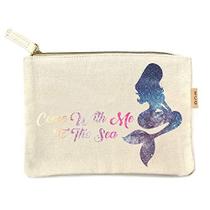 Me Plus Eco Zipper Pouch Stylish Printed, Traveler Organizer, Cosméticos Maquiagem Pequena, Estudantes BTS Organization Bag - 22 opções de padrão (Venha comigo para o mar)