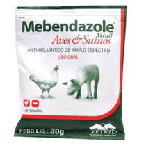 Mebendazole Evelope de 30 Gr - Vetnil ( Vermifugo P/ Aves, Suínos )