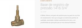 Meber Registro Base Pressao 3/4 1416 25739.6
