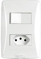 Mec-tronic mec plus - conjunto 4x2 - 1 tomada 10a + 1 interruptor paralelo Mec-tronic mec plus - conjunto 4x2 - 1 tomada 10a + 1 interruptor paralelo
