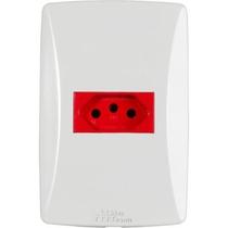 Mec-tronic petra - conjunto 4x2 - 1 tomada vermelha 20a Mec-tronic petra - conjunto 4x2 - 1 tomada vermelha 20a