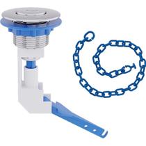 Mecanismo Botão Acionador ABS Superior Cromado Circula E Alavanca 340213 BLUKIT