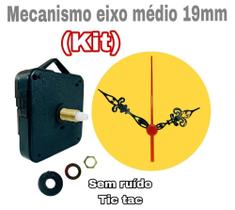 Mecanismo Para Relógio De Parede Quartz Ponteiro Colonial Eixo Médio 19mm