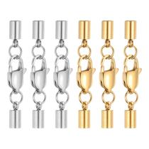 MECCANIXITY 6 conjuntos de terminais para cordão em aço inoxidável de 3,5 mm MECCANIXITY 6 conjuntos de terminais para cordão em aço inoxidável de 3,5 mm